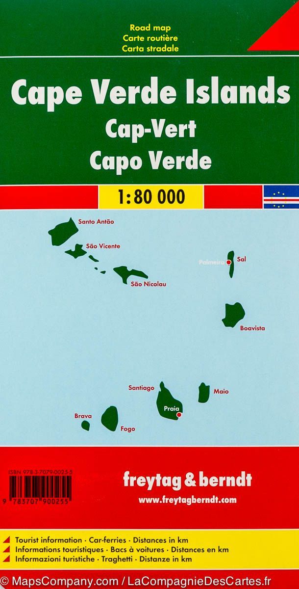 Carte détaillée des Iles du Cap Vert | Freytag &#038; Berndt - La Compagnie des Cartes