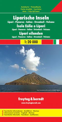 Carte détaillée des Iles Eoliennes (Italie) | Freytag &#038; Berndt - La Compagnie des Cartes