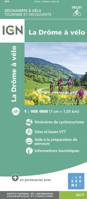 Carte cycliste - Drôme à vélo | IGN carte cycliste IGN