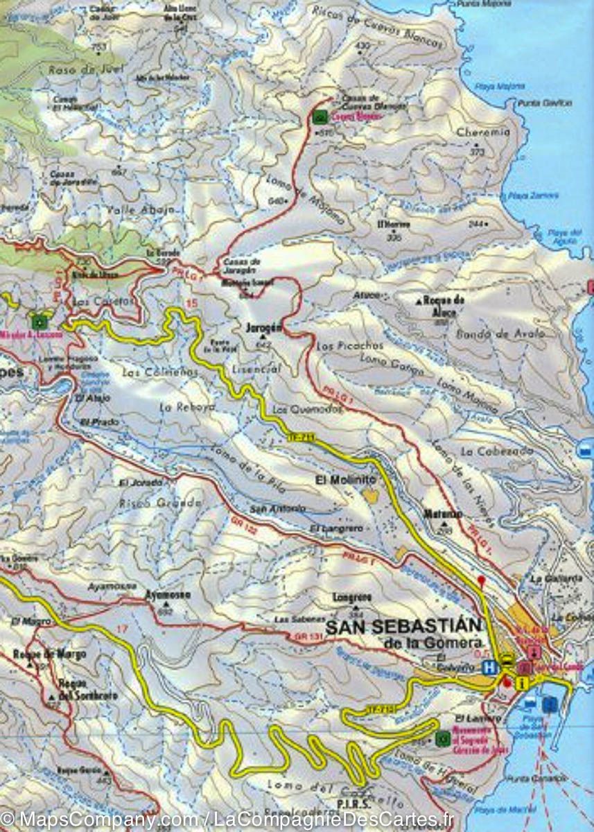 Carte détaillée - La Gomera (Iles Canaries) | Freytag & Berndt carte routière Freytag & Berndt