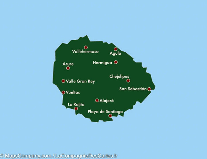 Carte détaillée de La Gomera (Iles Canaries) | Freytag & Berndt - La Compagnie des Cartes