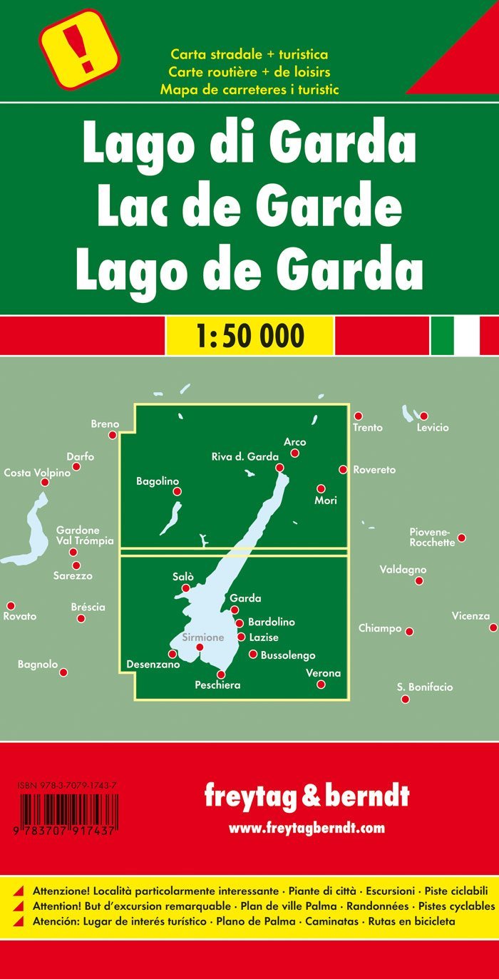 Carte détaillée - Lac de Garde | Freytag & Berndt carte routière Freytag & Berndt