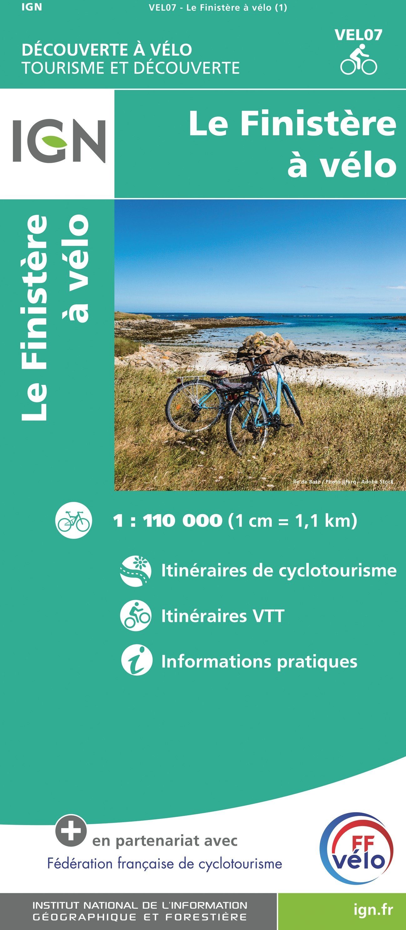 Carte cycliste - Finistère à vélo | IGN carte cycliste IGN