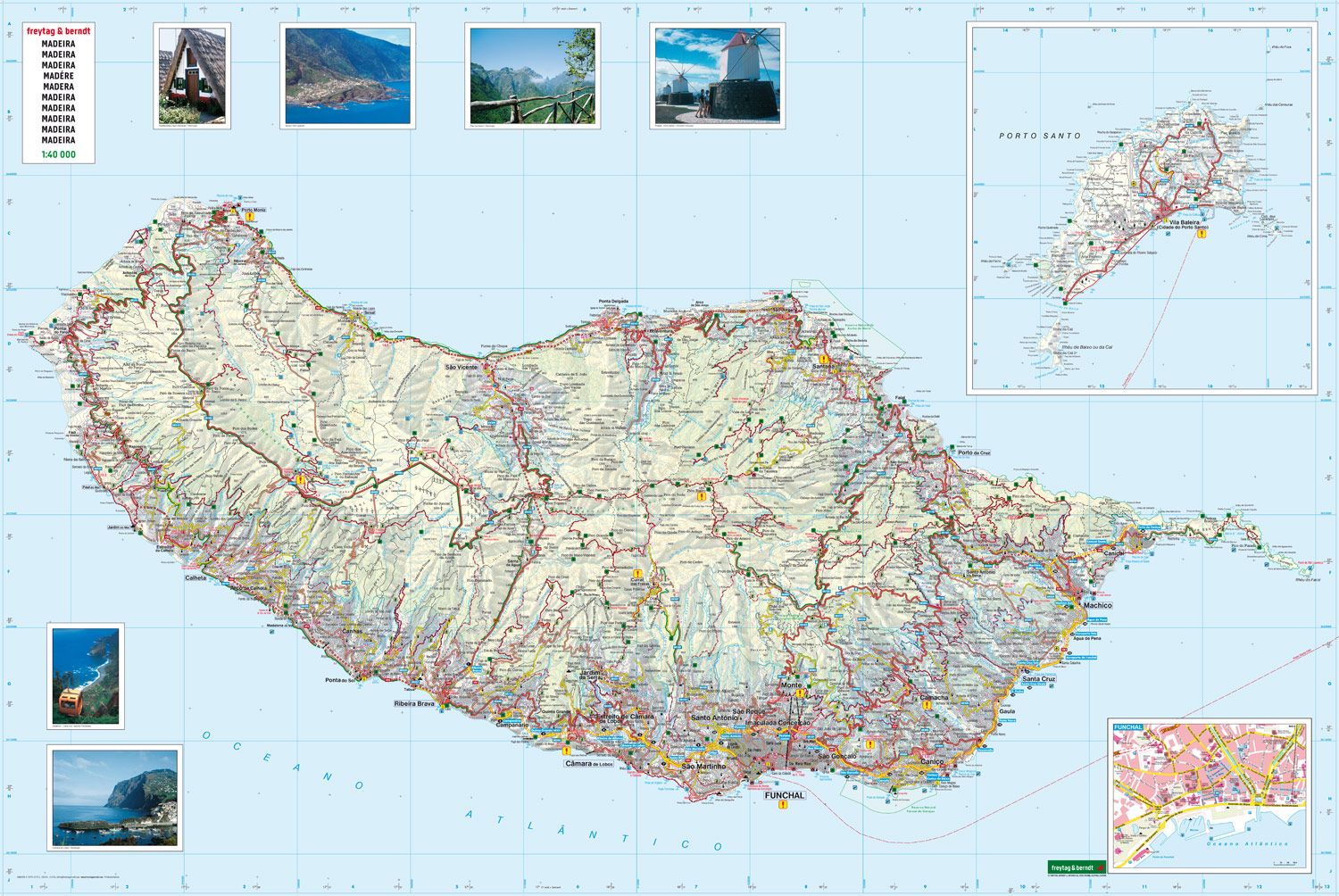 Carte détaillée - Madère (Portugal) | Freytag & Berndt carte routière Freytag & Berndt