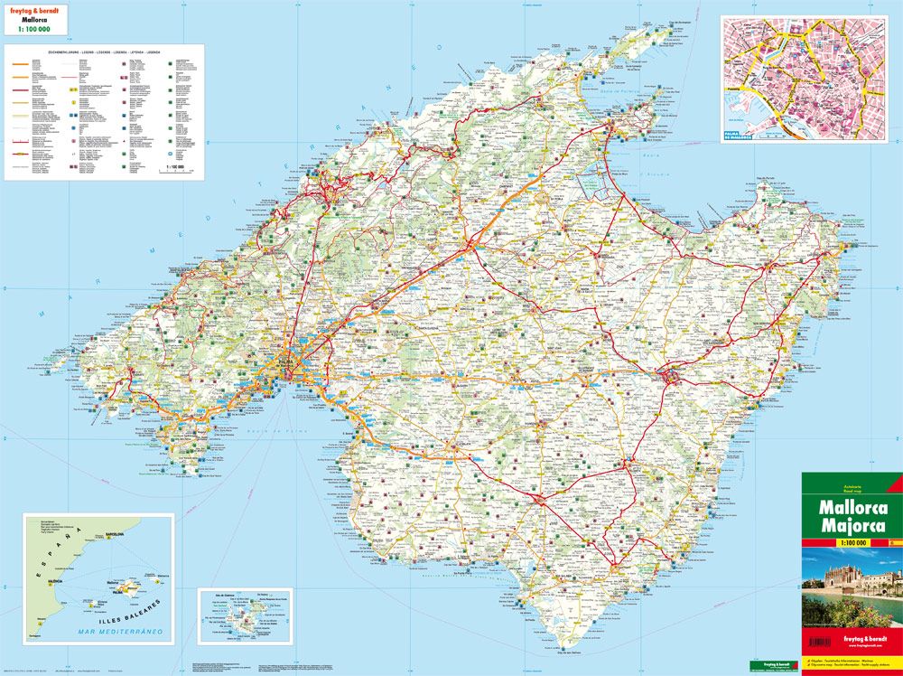 Carte détaillée - Majorque | Freytag & Berndt carte routière Freytag & Berndt