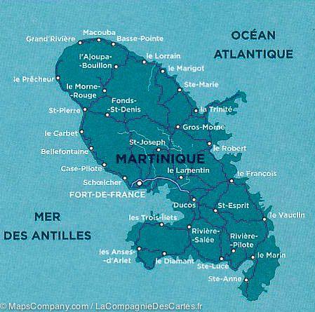 Carte détaillée - Martinique | IGN carte routière IGN