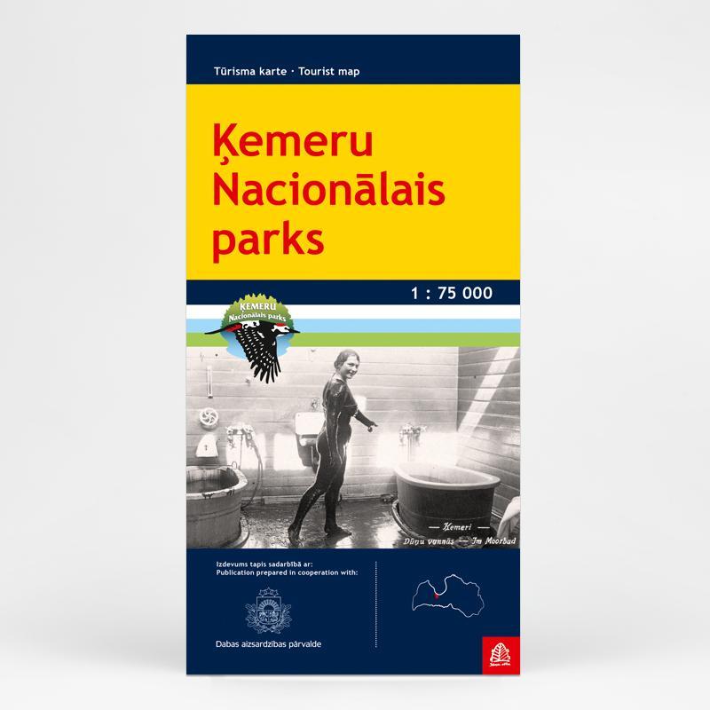 Carte détaillée - Parc national de Kemeri (Lettonie) | Jana Seta carte pliée Jana Seta 