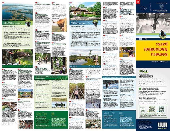 Carte détaillée - Parc national de Kemeri (Lettonie) | Jana Seta carte pliée Jana Seta 