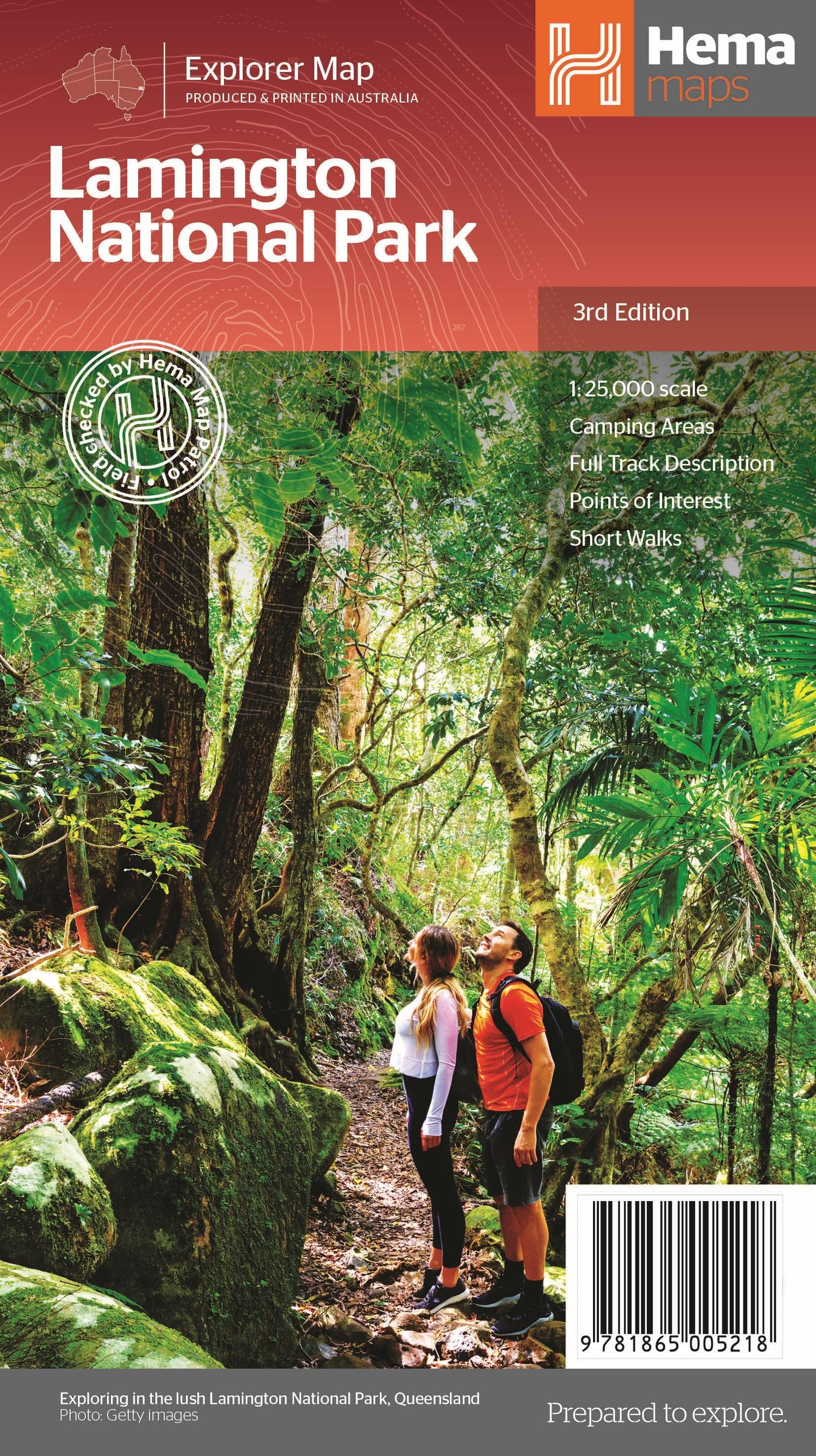 Carte détaillée - Parc national Lamington (Queensland) | Hema Maps carte de randonnée Hema Maps