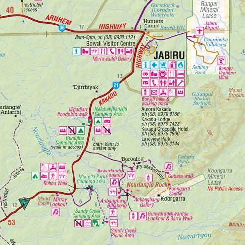 Carte détaillée - Top End National Parks - Litchfield, Katherine & Kakadu (Territoire du Nord, Australie) | Hema Maps carte pliée Hema Maps 