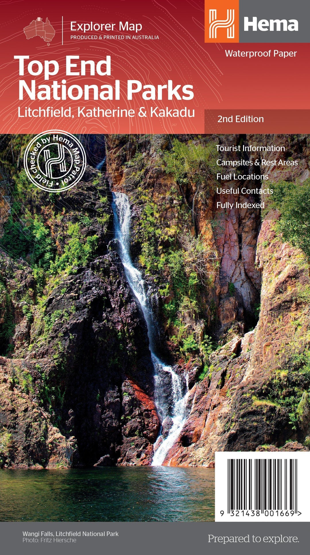 Carte détaillée - Top End National Parks - Litchfield, Katherine & Kakadu (Territoire du Nord, Australie) | Hema Maps carte pliée Hema Maps 