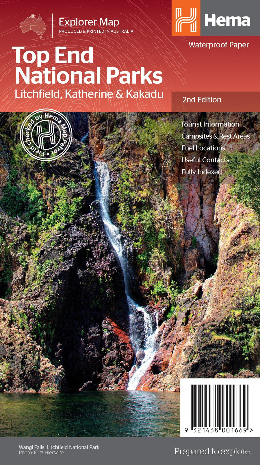 Carte détaillée - Top End National Parks - Litchfield, Katherine & Kakadu (Territoire du Nord, Australie) | Hema Maps carte pliée Hema Maps 