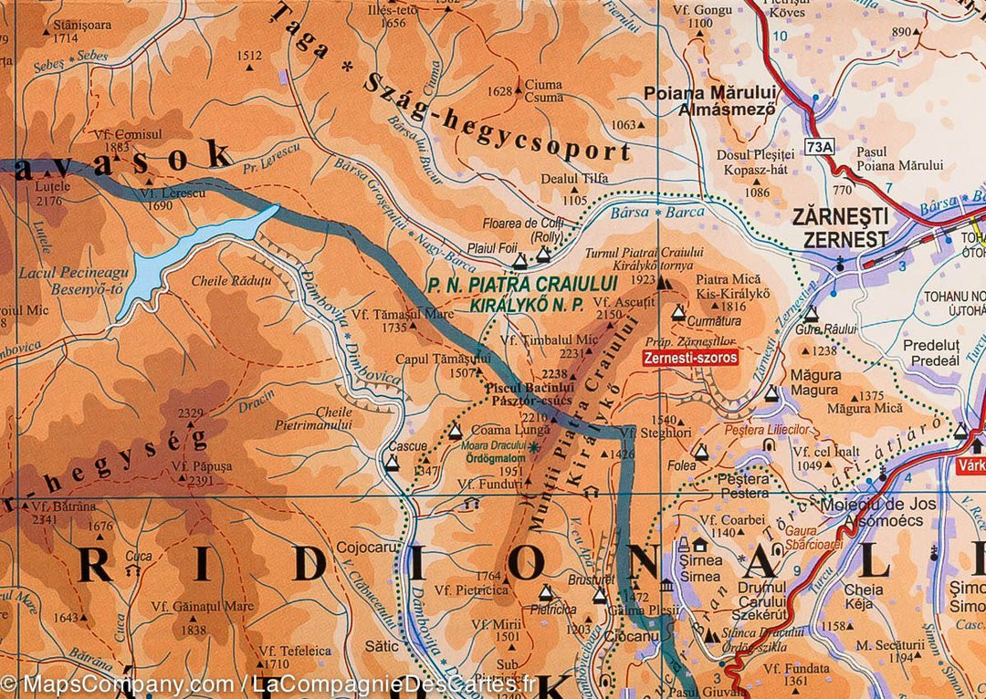 Carte détaillée - Transylvannie Sud-Est (Roumanie) | Gizi Map carte pliée Gizi Map 