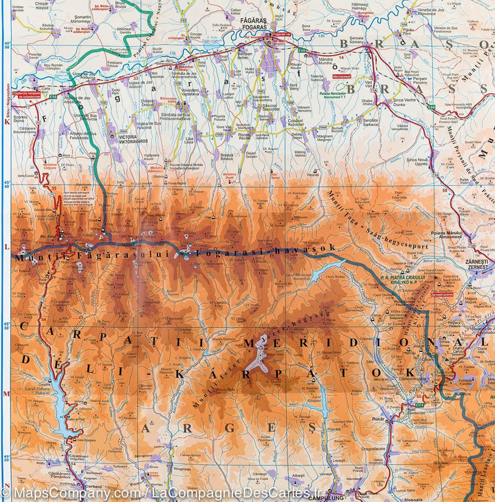 Carte détaillée - Transylvannie Sud-Est (Roumanie) | Gizi Map carte pliée Gizi Map 