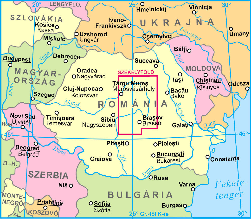 Carte détaillée - Transylvannie Sud-Est (Roumanie) | Gizi Map carte routière Gizi Map Default Title