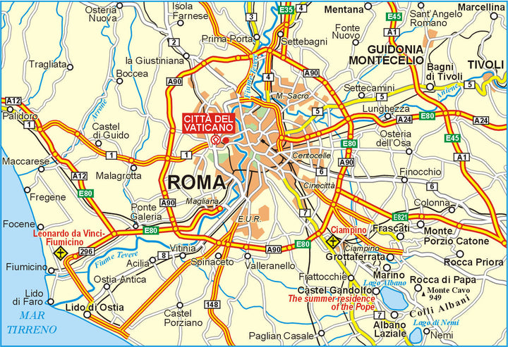 Carte détaillée - Vatican et environs | Gizi Map carte pliée Gizi Map 