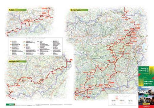 Carte détaillée - Via Slavorum (République Tchèque), n° 126 | Freytag & Berndt carte routière Freytag & Berndt