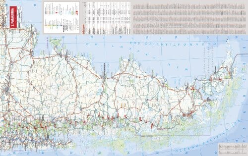 Carte d'information de la Patagonie | Zagier y Urruty carte routière Zagier y Urruty