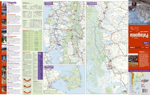 Carte d'information de la Patagonie | Zagier y Urruty carte routière Zagier y Urruty