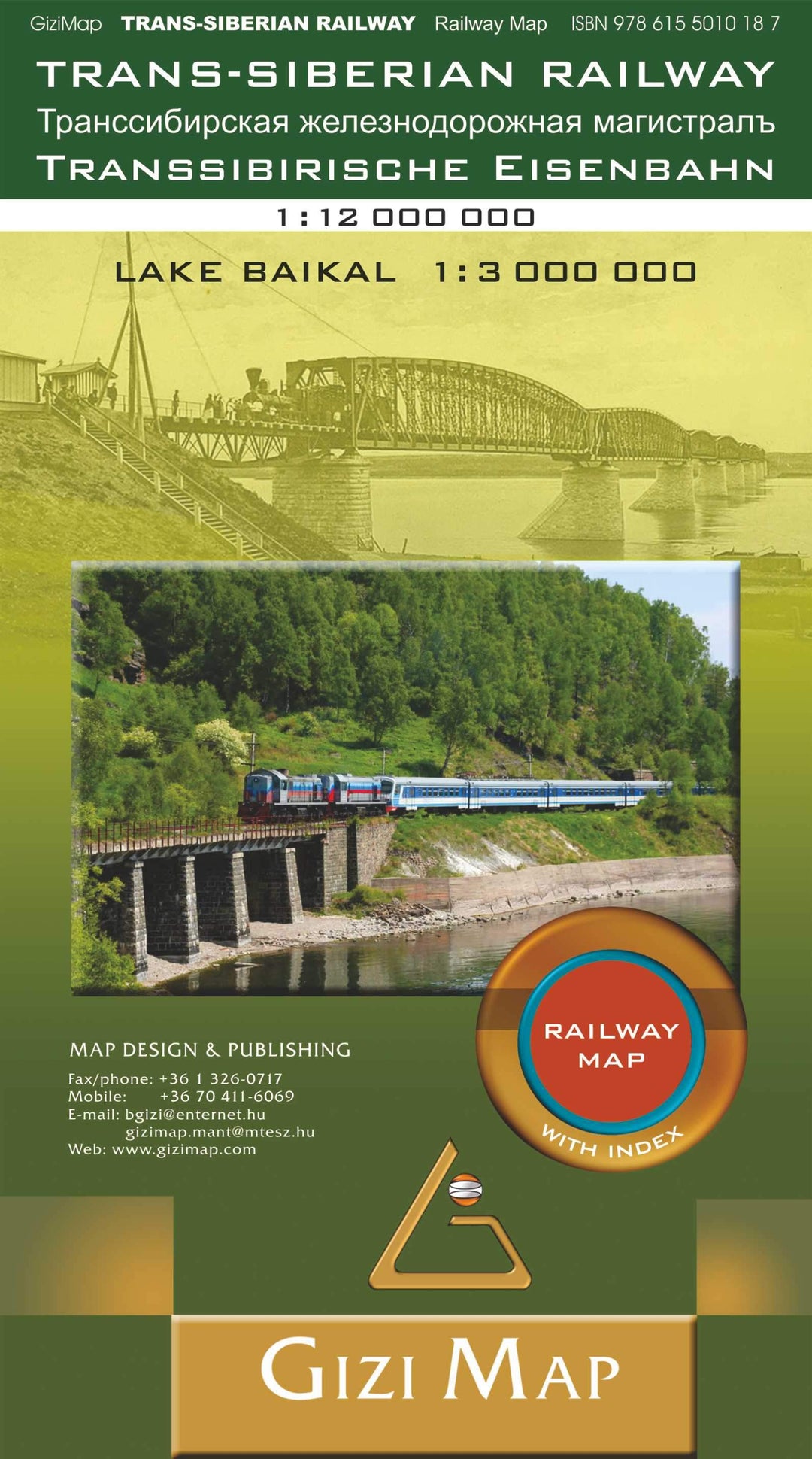 Carte ferrovière - Trans-Siberian Railway | Gizi Map carte pliée Gizi Map 