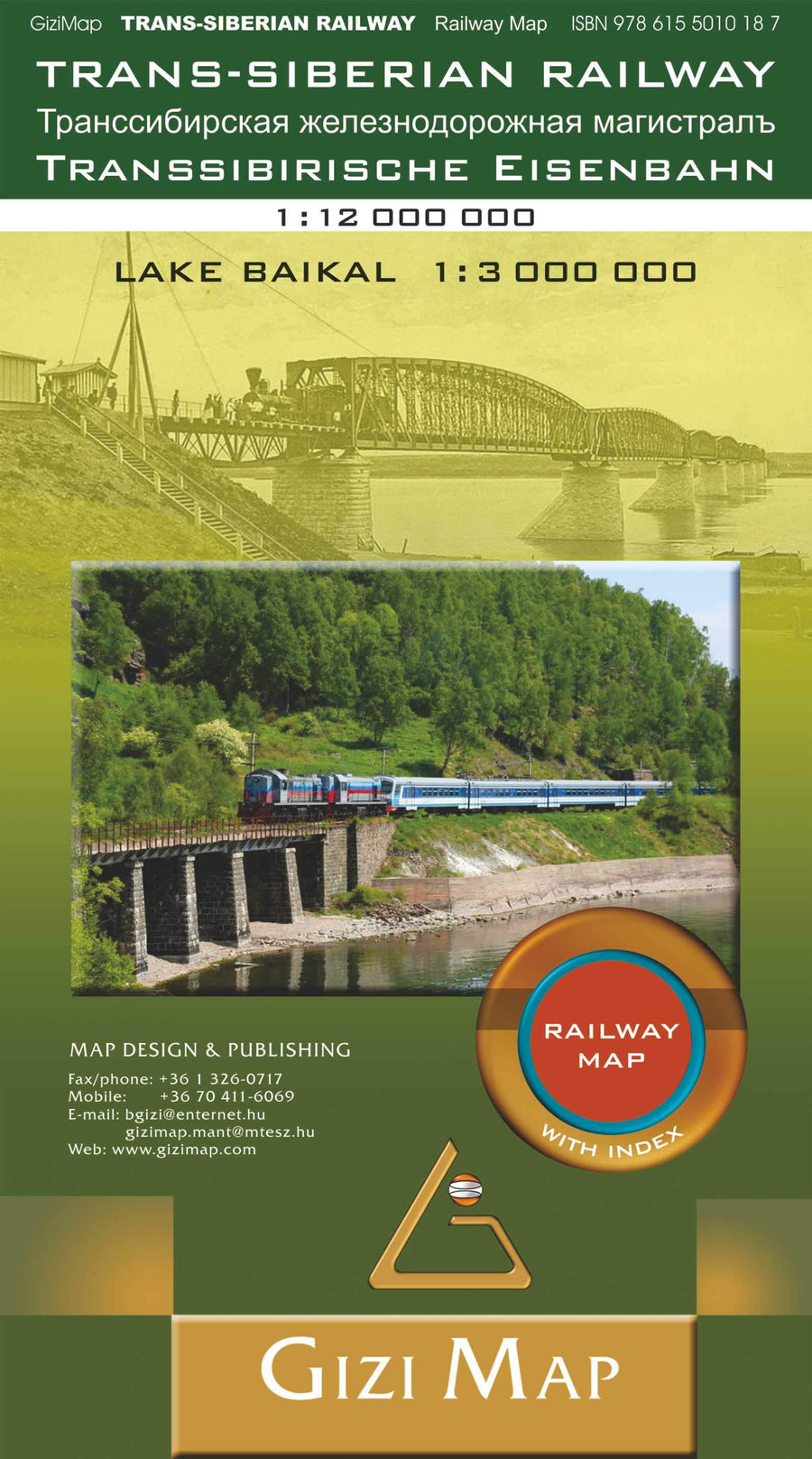 Carte ferrovière - Trans-Siberian Railway | Gizi Map carte pliée Gizi Map 