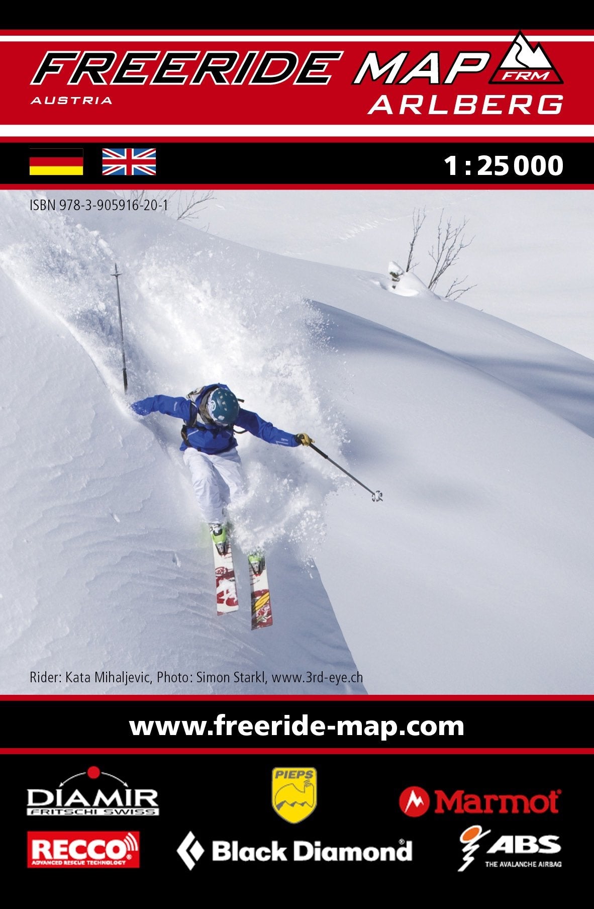 Carte Freeride - Arlberg | Freeride Map carte de randonnée Freeride Map