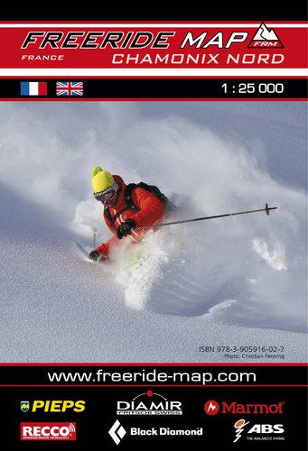 Carte Freeride - Chamonix Nord | Freeride Map carte de randonnée Freeride Map