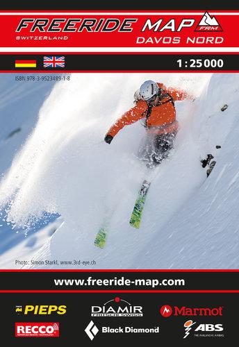 Carte Freeride - Davos Nord | Freeride Map carte pliée Freeride Map 