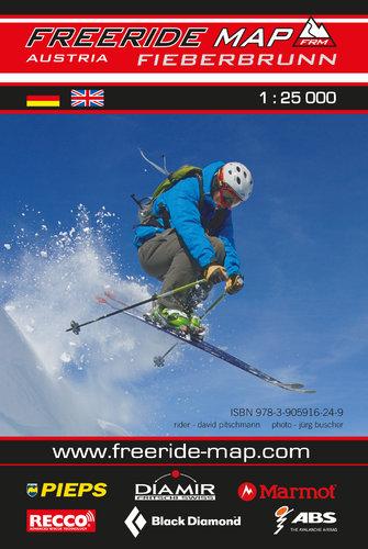 Carte Freeride - Fieberbrunn | Freeride Map carte de randonnée Freeride Map