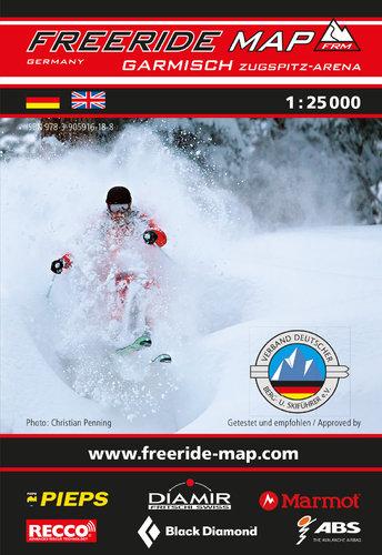 Carte Freeride - Garmisch, Zugspitz-Arena | Freeride Map carte de randonnée Freeride Map