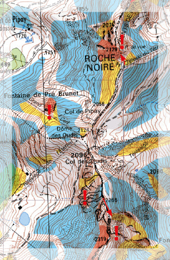 Carte Freeride - Grenoble Select | Freeride Map carte de randonnée Freeride Map Default Title