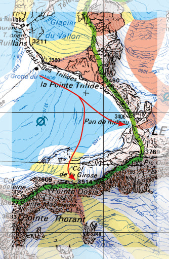 Carte Freeride - La Grave, La Meije | Freeride Map carte pliée Freeride Map 