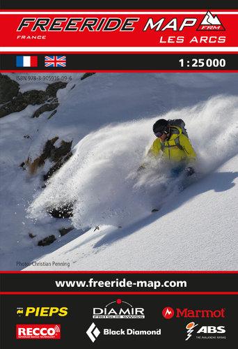 Carte Freeride - Les Arcs | Freeride Map carte de randonnée Freeride Map