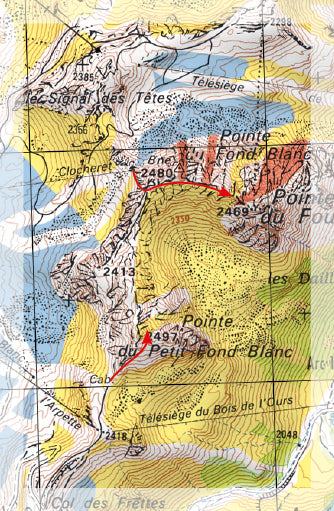 Carte Freeride - Les Arcs | Freeride Map carte de randonnée Freeride Map Default Title