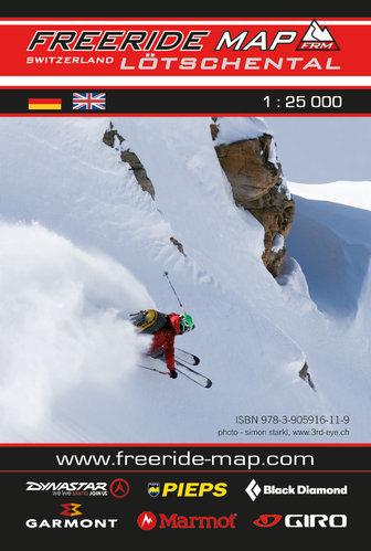 Carte Freeride - Lötschental | Freeride Map carte de randonnée Freeride Map