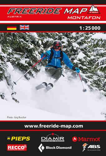 Carte Freeride - Montafon | Freeride Map carte de randonnée Freeride Map