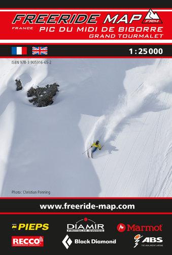 Carte Freeride - Pic du Midi de Bigorre, Grand Tourmalet | Freeride Map carte pliée Freeride Map 