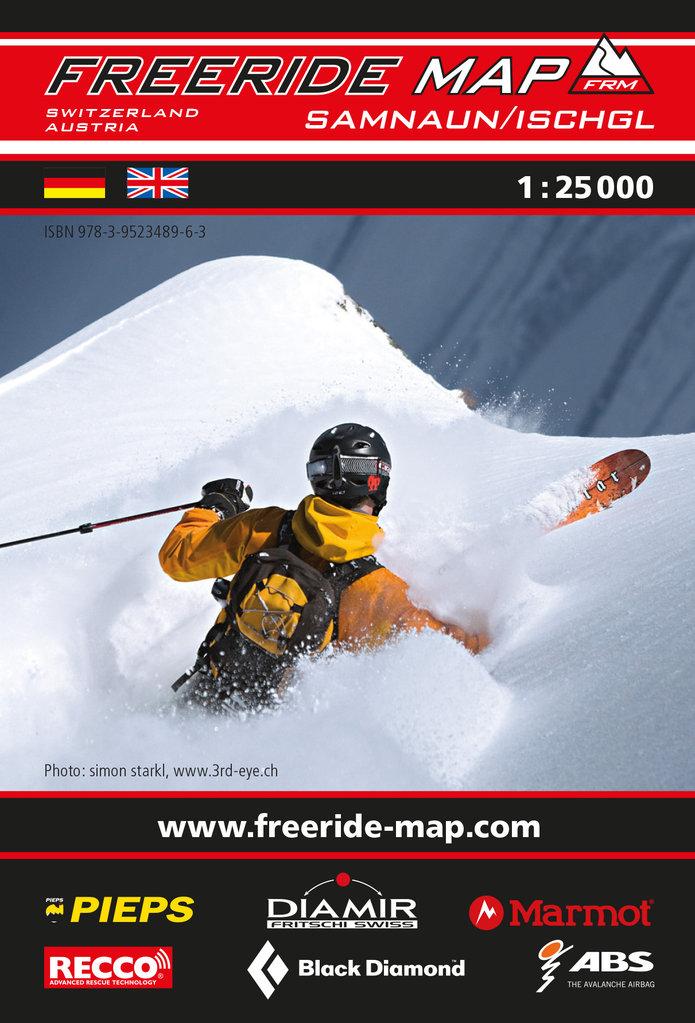 Carte Freeride - Samnaun, Ischgl | Freeride Map carte pliée Freeride Map 
