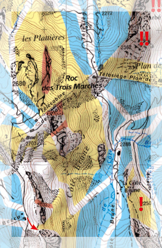 Carte Freeride - Trois Vallées, Méribel | Freeride Map carte de randonnée Freeride Map Default Title
