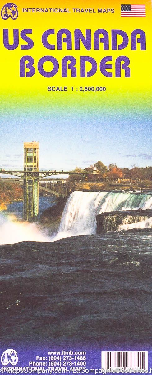 Carte frontalière USA-Canada | ITM carte pliée ITM 