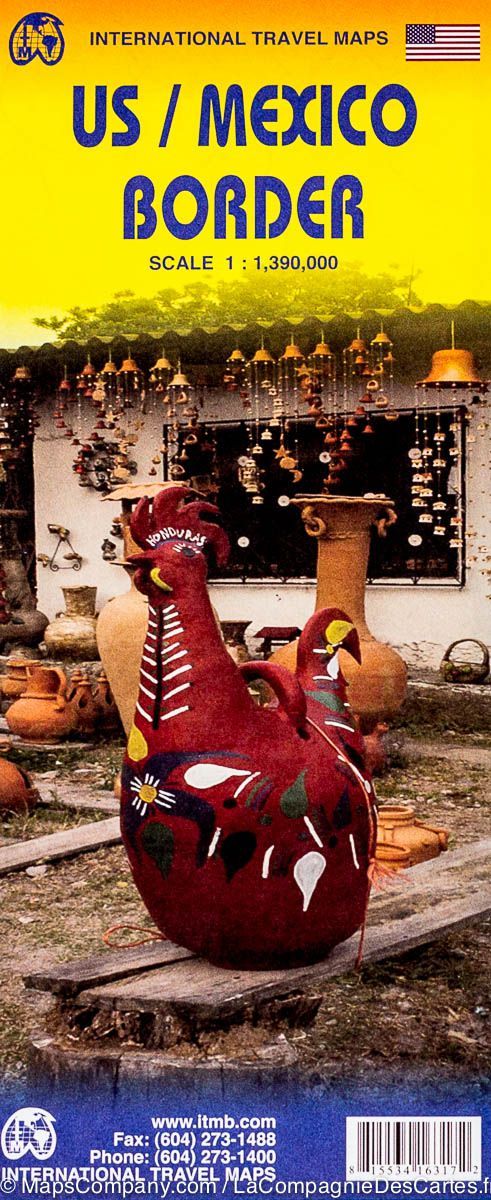 Carte frontalière USA - Mexique | ITM carte routière ITM
