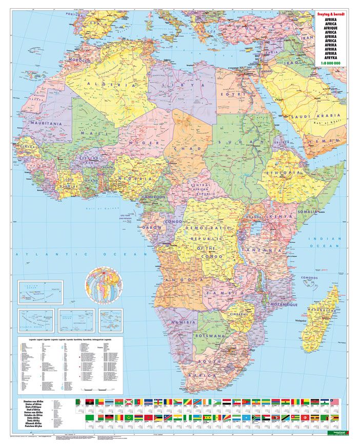 Carte générale - Afrique | Freytag & Berndt carte pliée Freytag & Berndt 