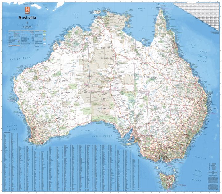 Carte générale - Australie | Hema Maps carte routière Hema Maps