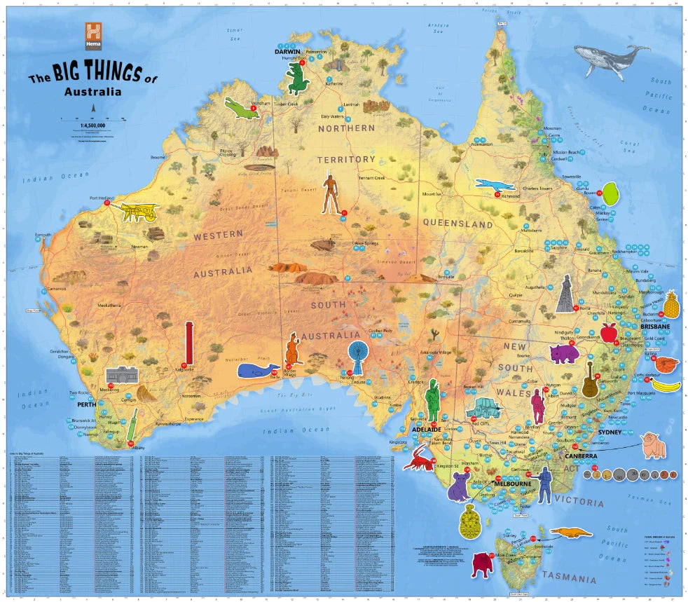 Carte générale - Big things of Australia | Hema Maps carte routière Hema Maps