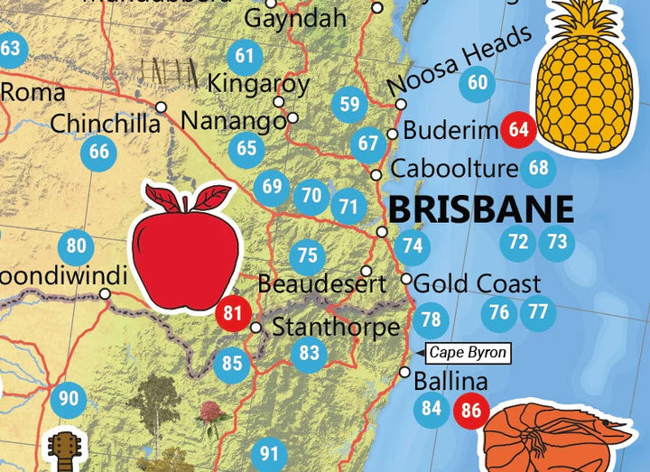 Carte générale - Big things of Australia | Hema Maps carte pliée Hema Maps 