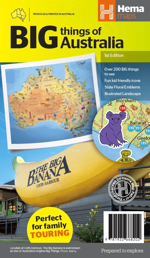 Carte générale - Big things of Australia | Hema Maps carte pliée Hema Maps 