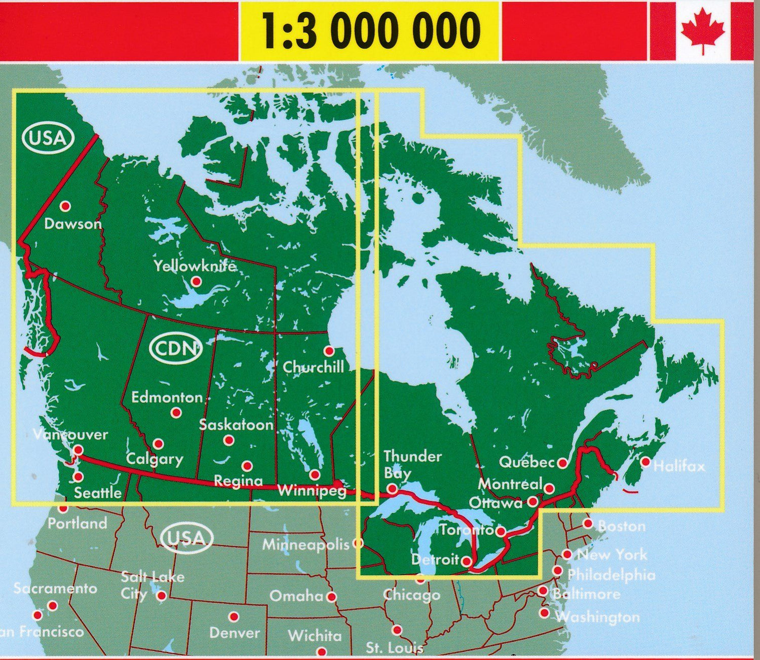 Carte générale - Canada | Freytag & Berndt carte routière Freytag & Berndt