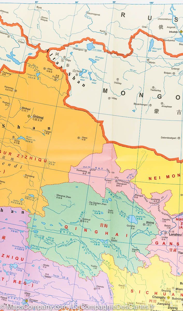 Carte générale - Chine | Gizi Map carte routière Gizi Map