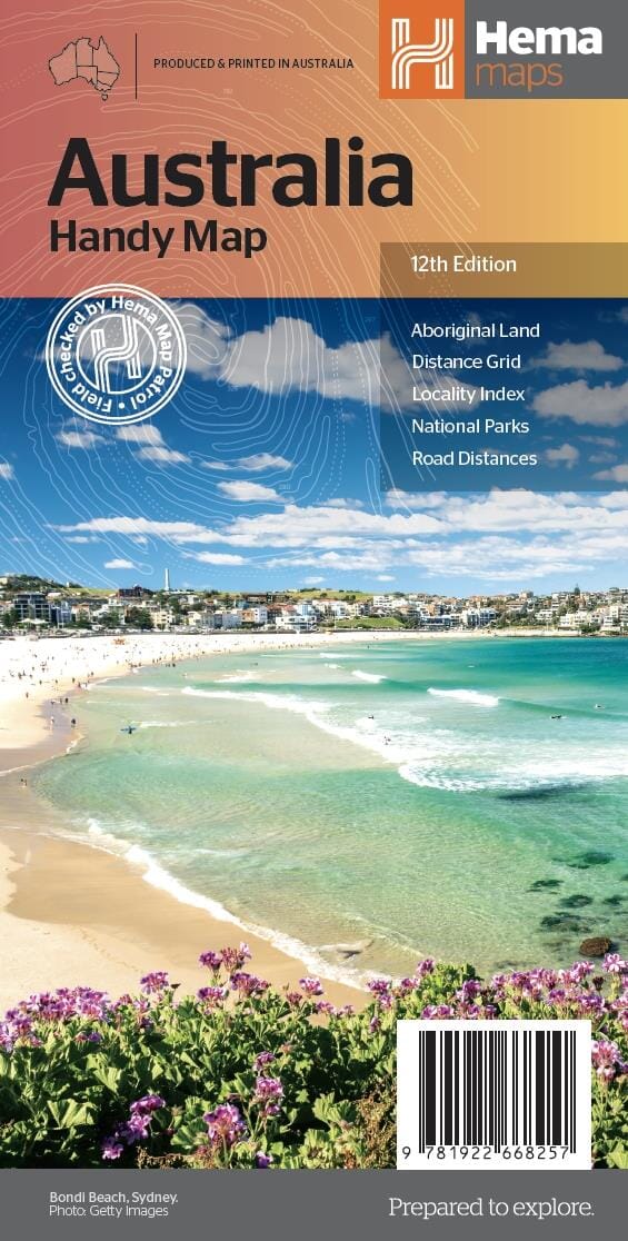 Carte générale de l'Australie (handy) | Hema Maps carte pliée Hema Maps 
