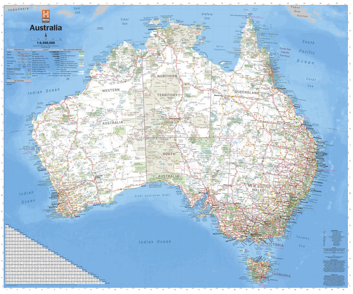 Carte générale de l'Australie (handy) | Hema Maps carte pliée Hema Maps 